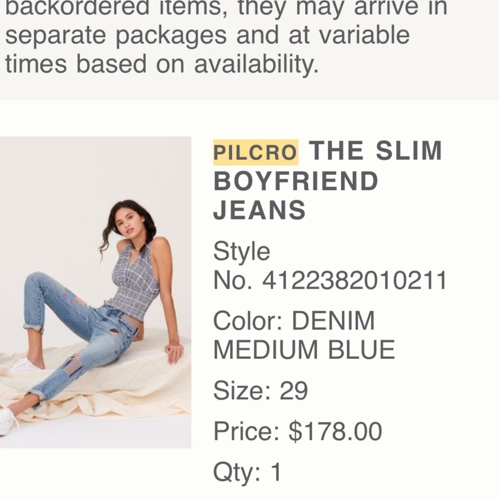 Anthropologie Pilcro size 29 slim boyfriend embroidered jeans